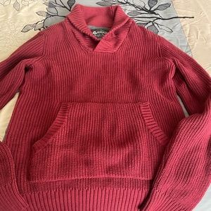 American rag crimson Shawl collar sweater with pockets
